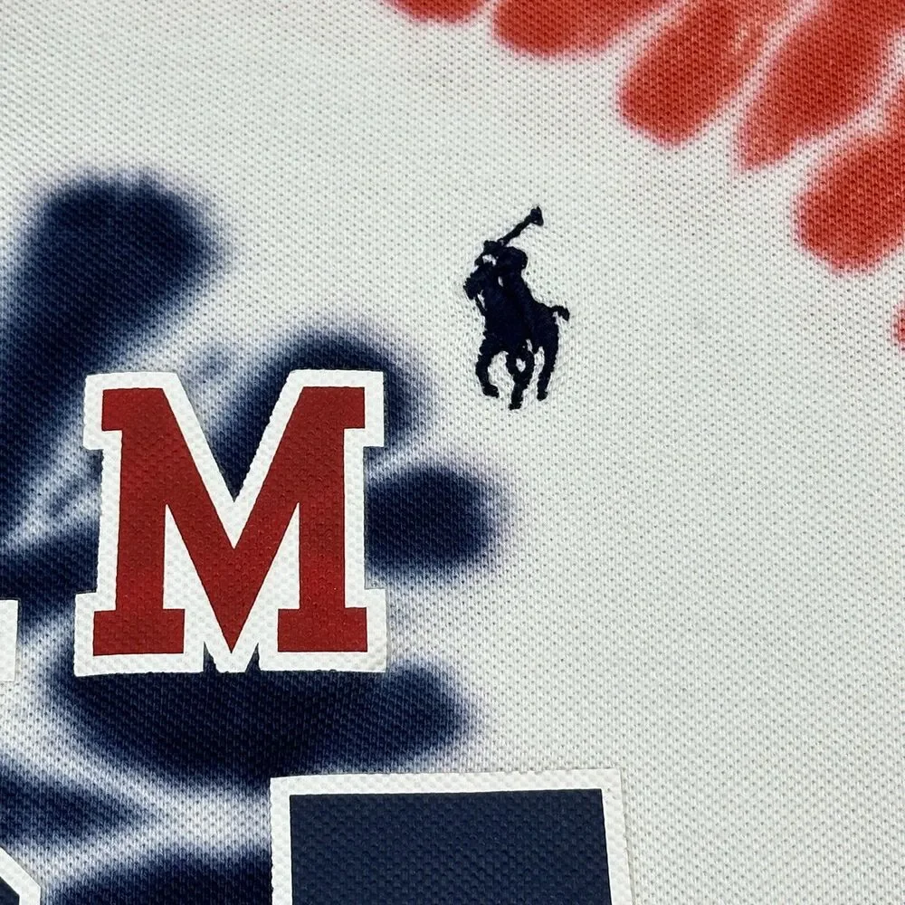 Polo Ralph Lauren Polo Shirt Mens Small Tie Dye Olympic Team USA Custom Slim Fit
